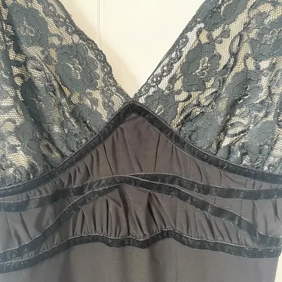 Whimsigoth Y2K Vintage Lacey Floral Midi Dress Romantic Cocktail Witchy, Size 8 - Picture 5 of 13